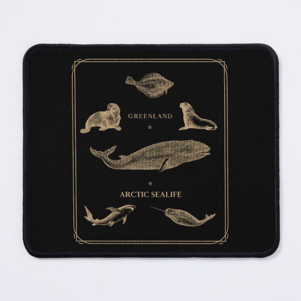 Item preview, Greenland Arctic Sea Life Whale Shark Walrus Seal Halibut Narwhal Vintage  designed and sold by GraTEEtude.