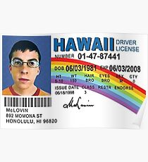 Mclovin Drivers License Poster