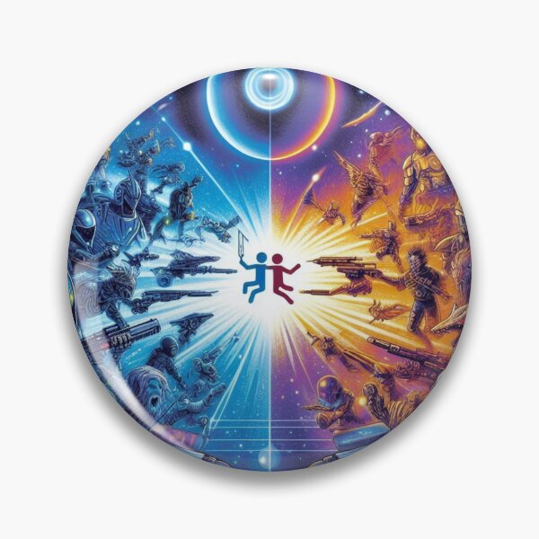 Item preview, Galactic Battle Royale - A Cosmic Dance of Warriors designed and sold by Wonderall.