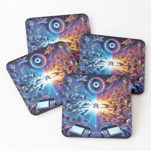 Item preview, Galactic Battle Royale - A Cosmic Dance of Warriors designed and sold by Wonderall.