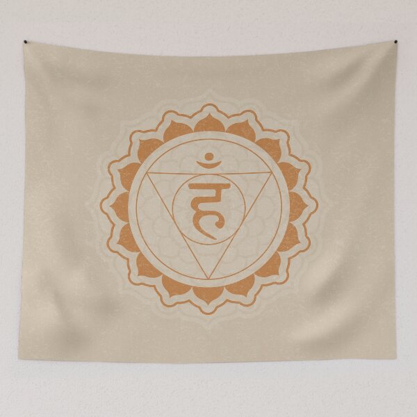 Item preview, Throat Chakra Mandala - Dove + Rust designed and sold by Irene Estelle.