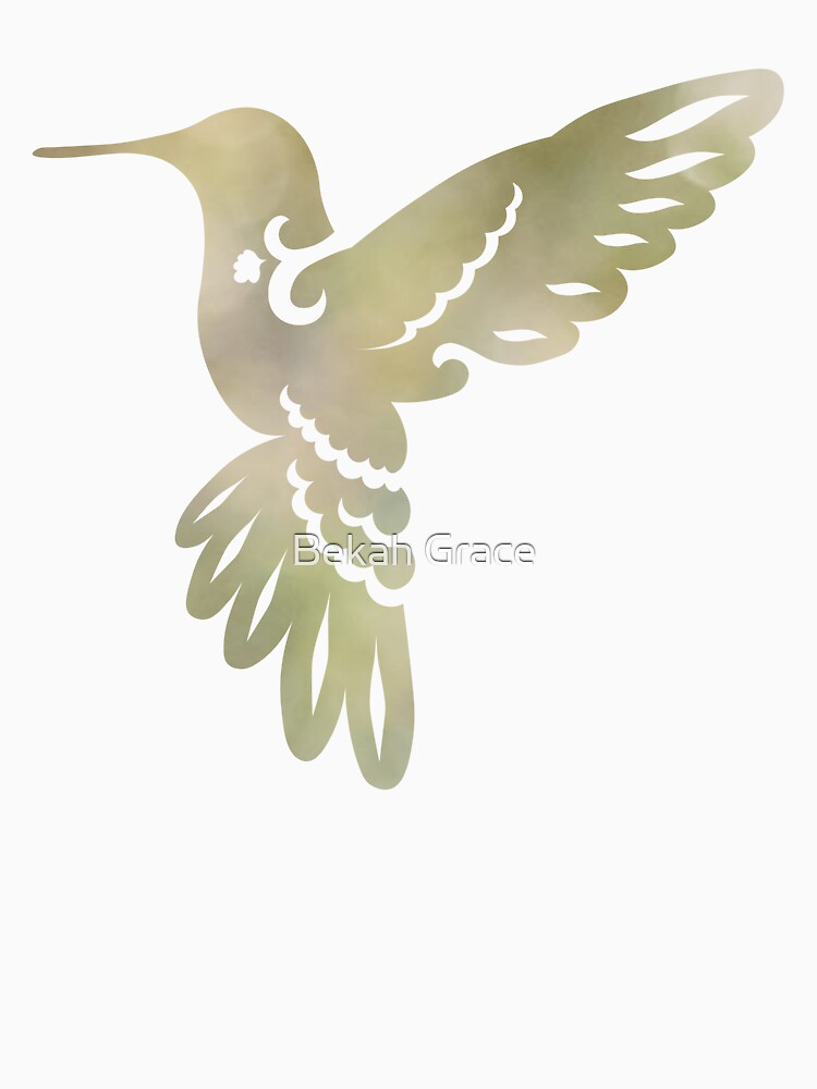 Thumbnail 7 of 7, Classic T-Shirt, Hummingbird Silhouette with Green Blur designed and sold by Bekah-Grace.