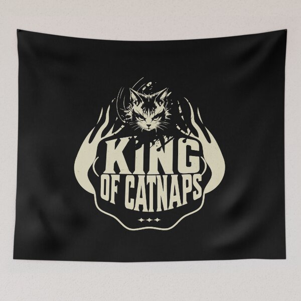 Item preview, King of Catnaps: Master of Siestas T-Shirt designed and sold by mentokc.