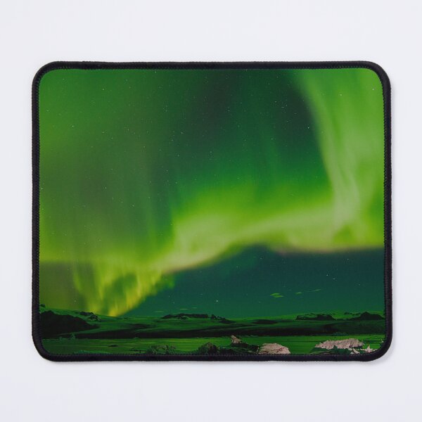 Item preview, Greenland Northern Lights Aurora Borealis Over Icebergs designed and sold by GraTEEtude.