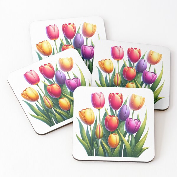 Artikelvorschau, Blumentulpen Bunte Tulpe entworfen und verkauft von BeansHotTees.