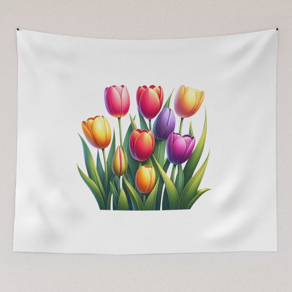 Artikelvorschau, Blumentulpen Bunte Tulpe entworfen und verkauft von BeansHotTees.