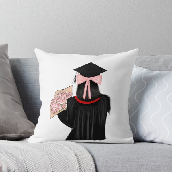 Artikelvorschau, Kokette Studentin mit schwarzen Haaren und rosa Rosen entworfen und verkauft von SMillustrations.