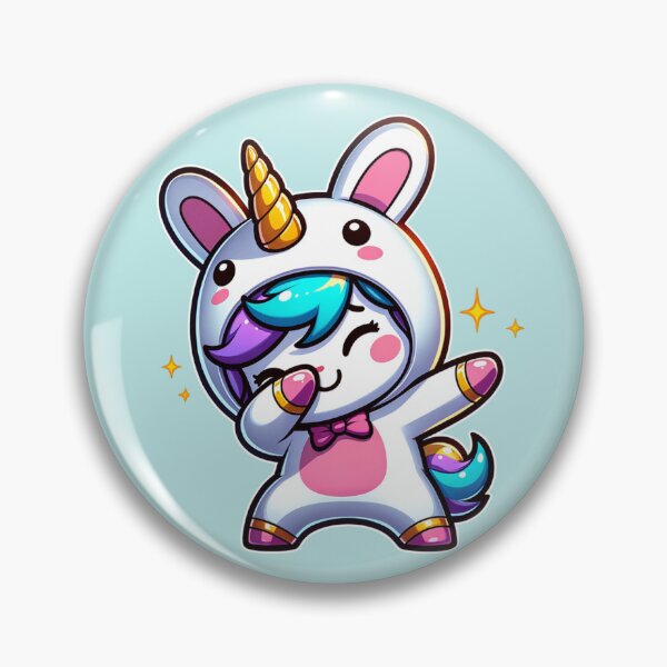 Item preview, Cute Kawaii Dabbing Unicorn Wearing Easter Bunny Costume designed and sold by Odetee.