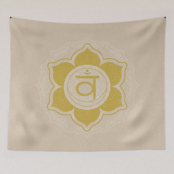 Item preview, Sacral Chakra Mandala - Dove + Saffron designed and sold by Irene Estelle.