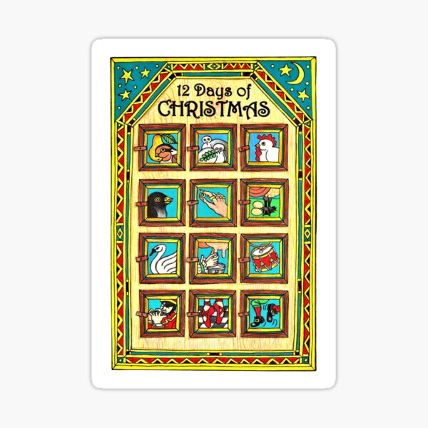 12 DAYS of CHRISTMAS Sticker