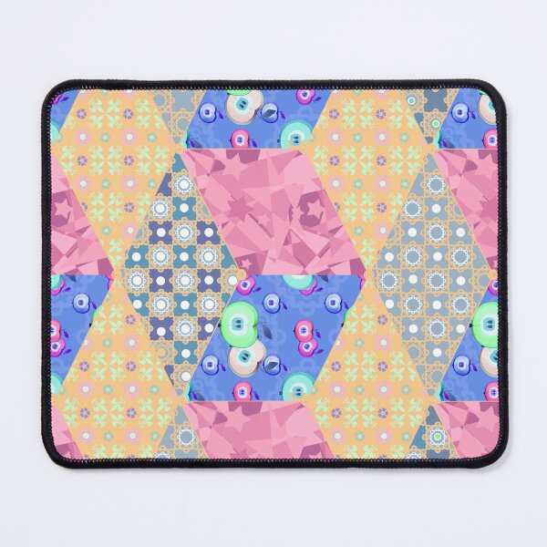 Item preview, Patchwork seamless pattern with geometric elements retro colors background designed and sold by fuzzyfox.