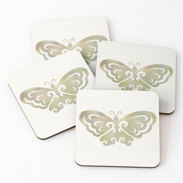 Item preview, Butterfly Artistic Silhouette Design with Green Blur designed and sold by Bekah Grace.