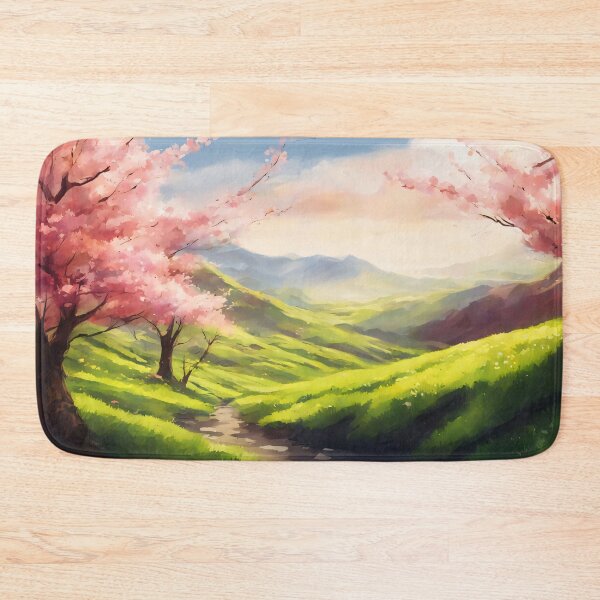 Item preview, Green hills, sakura's blooming designed and sold by Jxnx ..
