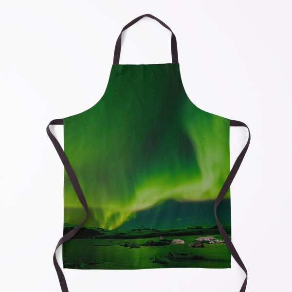 Item preview, Greenland Northern Lights Aurora Borealis Over Icebergs designed and sold by GraTEEtude.