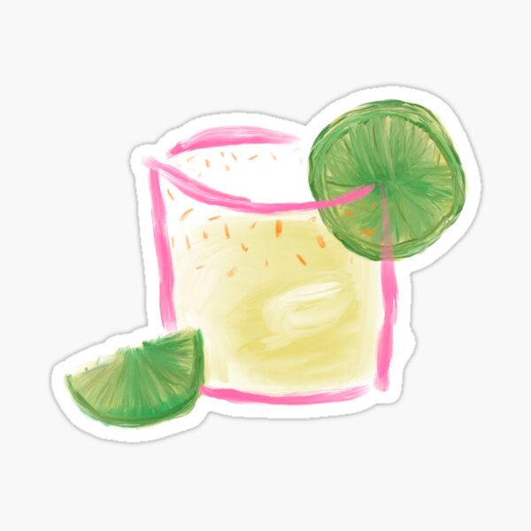 spicy watercolor margarita Sticker