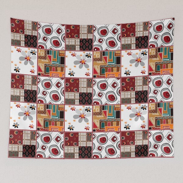 Item preview, Patchwork seamless retro pattern background designed and sold by fuzzyfox.