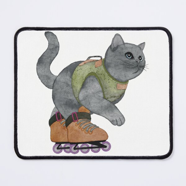 Item preview, Happy cat raiding on in-line skate designed and sold by Znikoma.