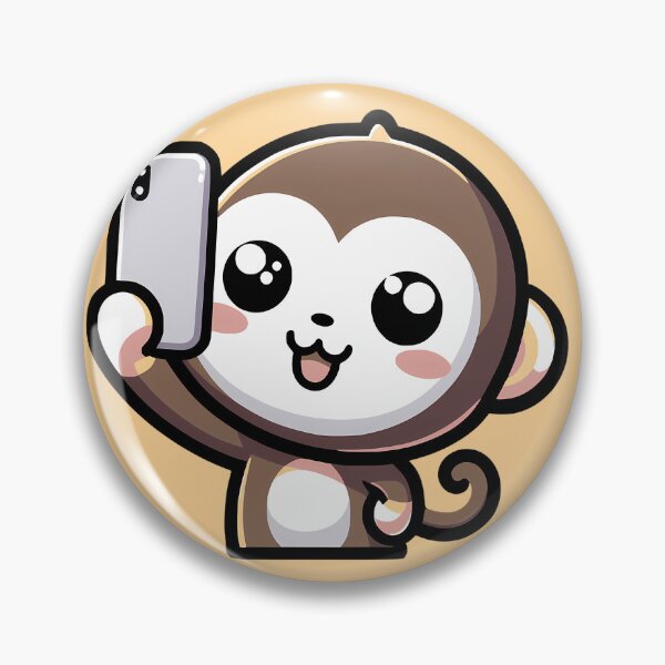 Artikelvorschau, Niedlicher Kawaii-Affe, der ein Selfie macht entworfen und verkauft von PeelZinc.