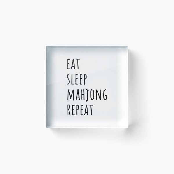 Item preview, Eat Sleep Mahjong Repeat designed and sold by EmeraldeaArt.