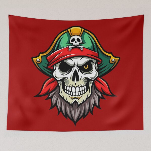 Item preview, graffiti style pirate skull designed and sold by Arextr.