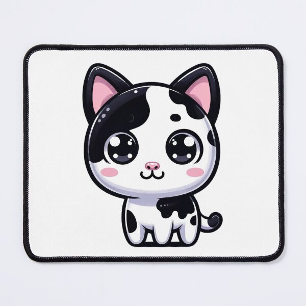 Item preview, Adorable Black and White Cartoon Kitten Sticker - Perfect for Cat Lovers. designed and sold by AlphaPODMonkey.