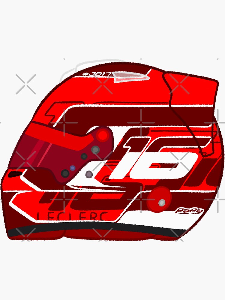 Charles Leclerc 2024 Helmet  Sticker