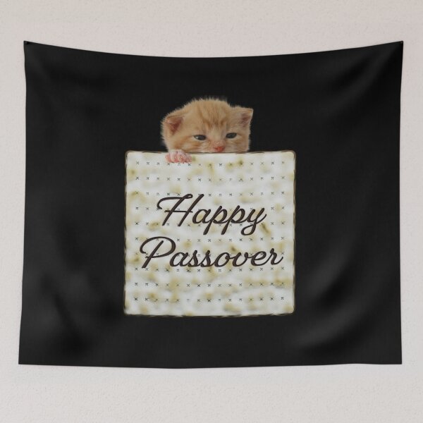 Item preview, Passover Matzo Illustration & Baby Cat - Happy Passover Text designed and sold by OG-Graphics.