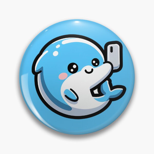 Item preview, Kawaii Baby Dolphin Taking a Selfie designed and sold by PeelZinc.