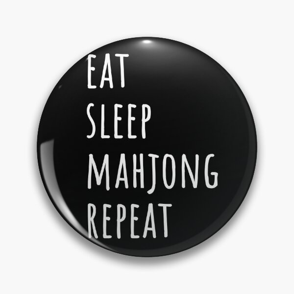 Item preview, Eat Sleep Mahjong Repeat - white designed and sold by EmeraldeaArt.