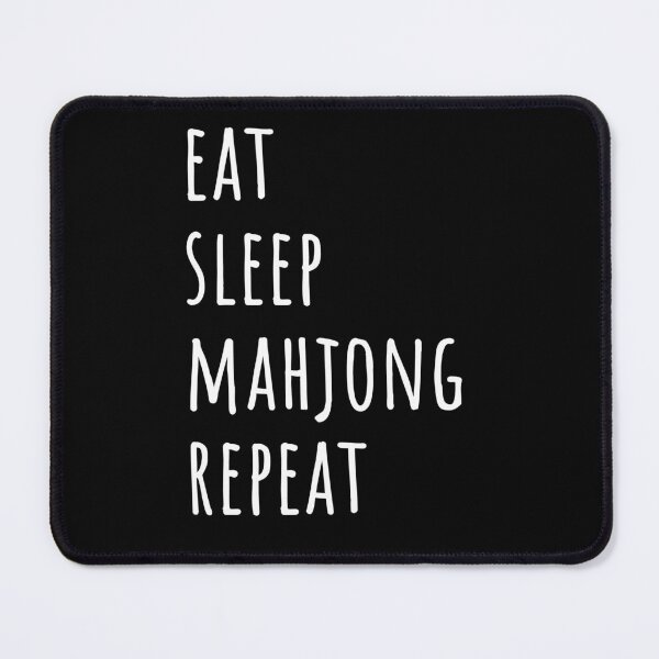 Item preview, Eat Sleep Mahjong Repeat - white designed and sold by EmeraldeaArt.