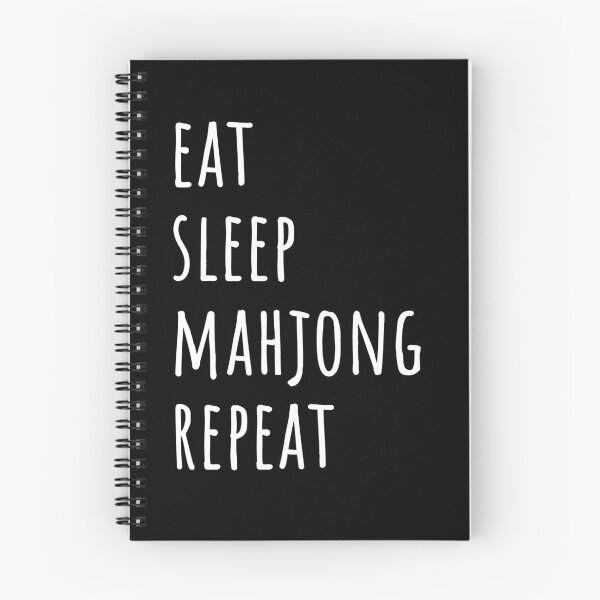 Item preview, Eat Sleep Mahjong Repeat - white designed and sold by EmeraldeaArt.