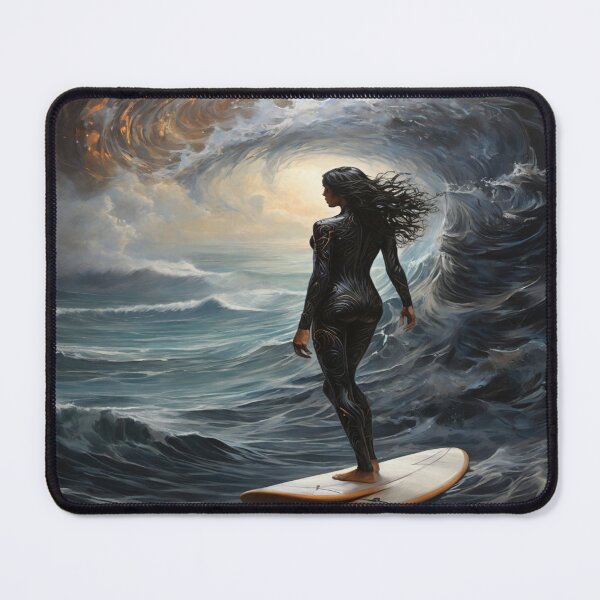 Item preview, Mysterious figure of a female surfer. designed and sold by Cherryblossom50.