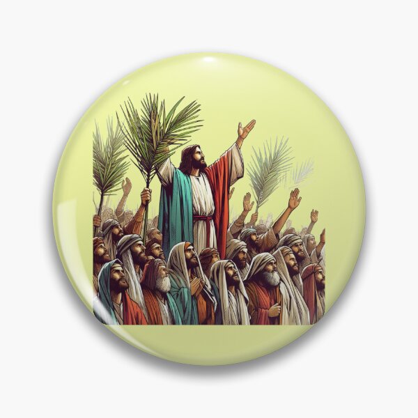 Item preview,  "Rejoicing in Jesus' Arrival with Palm Branches"   designed and sold by PaintMeWorld.