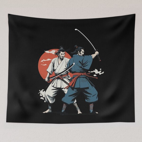 Item preview, Samurai picture Ukiyo-E retro vintage design designed and sold by LuminOrb.
