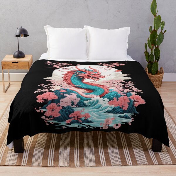 Item preview, Japanese Dragon Aesthetic Streetwear Design designed and sold by LuminOrb.