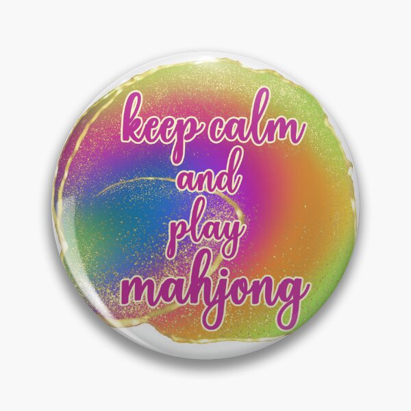 Item preview, Keep Calm and Play Mahjong in Watercolor Elegance designed and sold by EmeraldeaArt.