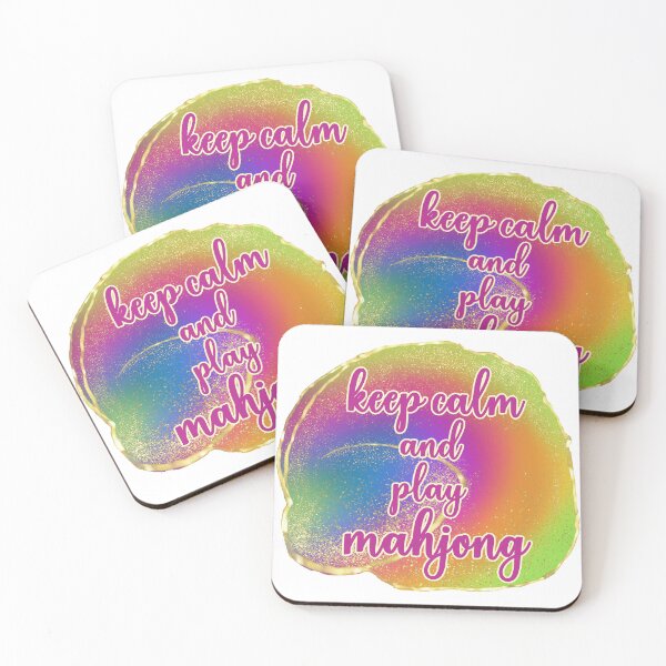 Item preview, Keep Calm and Play Mahjong in Watercolor Elegance designed and sold by EmeraldeaArt.