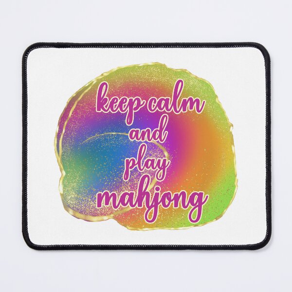 Item preview, Keep Calm and Play Mahjong in Watercolor Elegance designed and sold by EmeraldeaArt.
