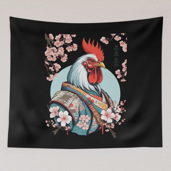 Item preview, Chicken Samurai Retro Vintage Aesthetic Design designed and sold by LuminOrb.