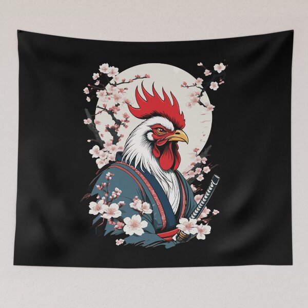 Item preview, Vintage Rooster Samurai Ukiyo-E Style Design designed and sold by LuminOrb.