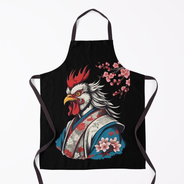 Item preview, Samurai rooster in Ukiyo-e style retro design designed and sold by LuminOrb.