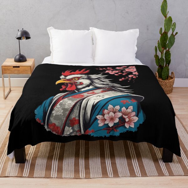Item preview, Samurai rooster in Ukiyo-e style retro design designed and sold by LuminOrb.
