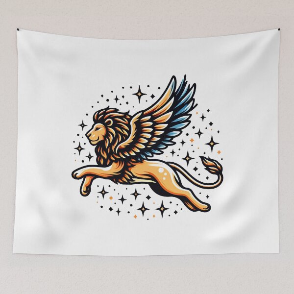Item preview, Flying lion in the starry sky designed and sold by murad2020.