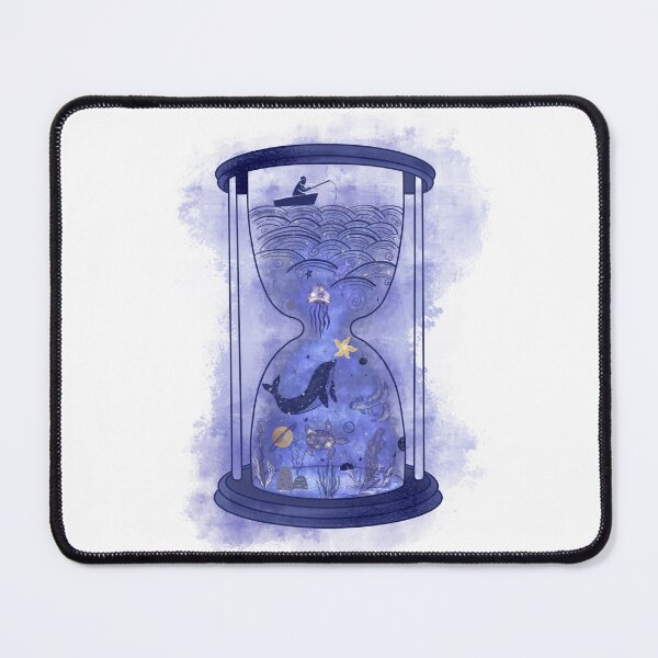Item preview, Space fishing: celestial Hourglass Illustration with cosmic ocean designed and sold by Wolshebnaja.
