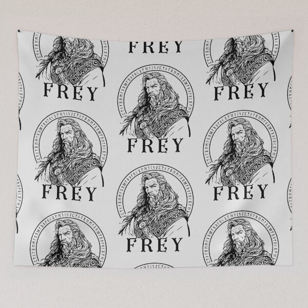 Item preview, Frey Viking God of Norse Mythology and runes designed and sold by Lady-Frost.