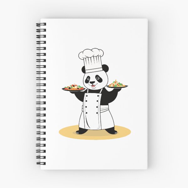 Item preview, Panda chef presenting food designed and sold by twisted-dot.