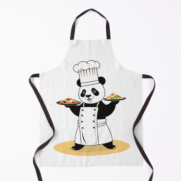 Item preview, Panda chef presenting food designed and sold by twisted-dot.