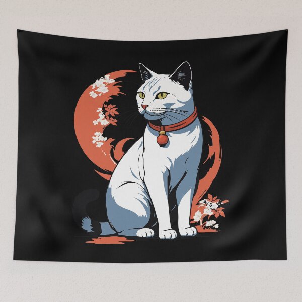 Item preview, Asian cat kanji characters cats lady designed and sold by LuminOrb.