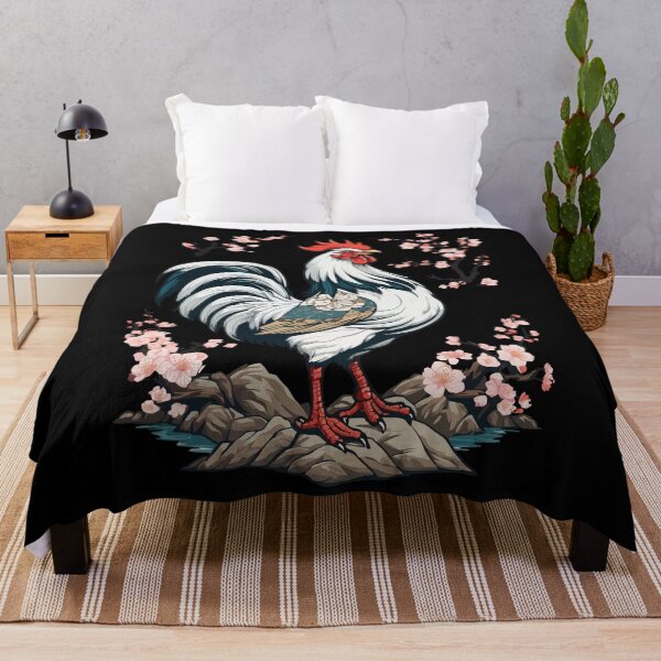 Item preview, Japanese Rooster Cherry Blossom Aesthetic Design designed and sold by LuminOrb.
