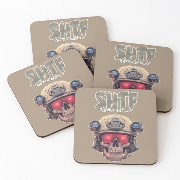 Item preview, SHTF Gettin Ready Preppers Essential Survival Skull Soldier Night Vision designed and sold by GregInJapanShop.